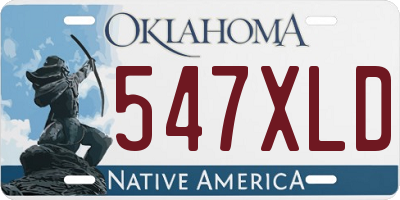 OK license plate 547XLD