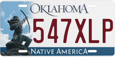 OK license plate 547XLP
