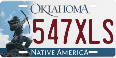OK license plate 547XLS