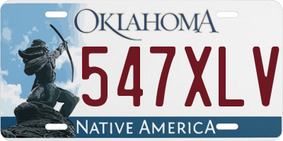 OK license plate 547XLV
