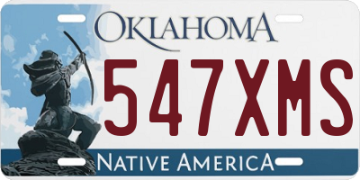 OK license plate 547XMS