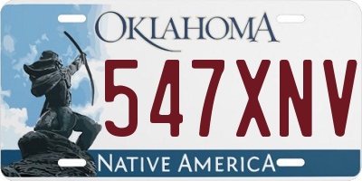 OK license plate 547XNV