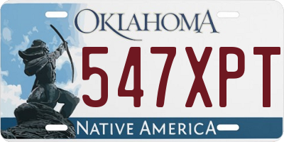 OK license plate 547XPT