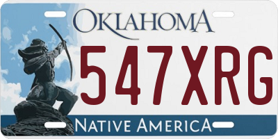 OK license plate 547XRG