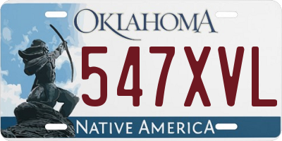 OK license plate 547XVL