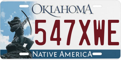 OK license plate 547XWE