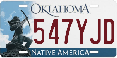OK license plate 547YJD