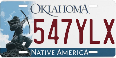 OK license plate 547YLX
