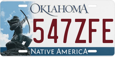 OK license plate 547ZFE