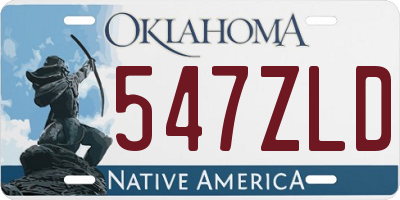 OK license plate 547ZLD