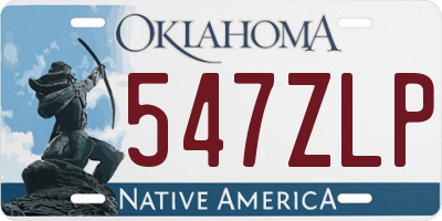 OK license plate 547ZLP