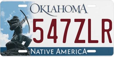 OK license plate 547ZLR