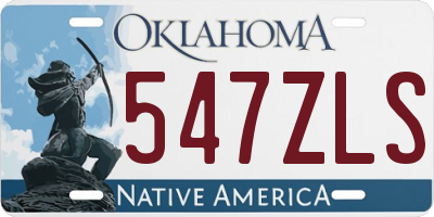 OK license plate 547ZLS