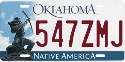 OK license plate 547ZMJ