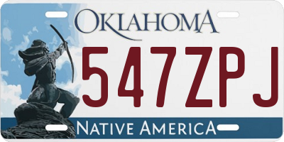 OK license plate 547ZPJ
