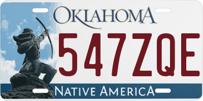 OK license plate 547ZQE