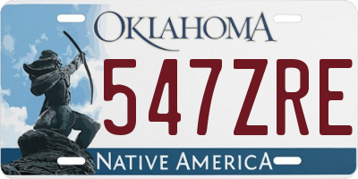 OK license plate 547ZRE