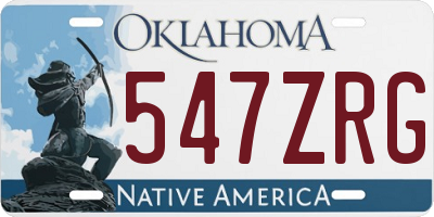 OK license plate 547ZRG