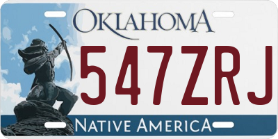 OK license plate 547ZRJ