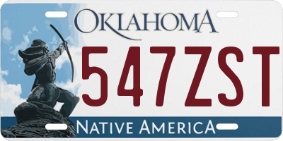 OK license plate 547ZST