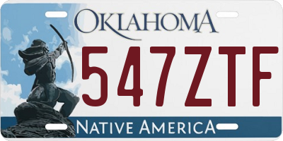 OK license plate 547ZTF