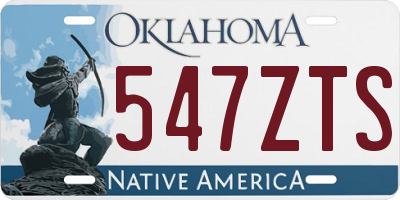 OK license plate 547ZTS