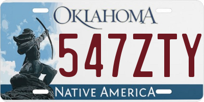 OK license plate 547ZTY