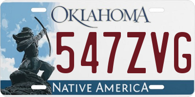 OK license plate 547ZVG