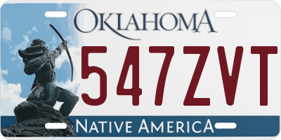 OK license plate 547ZVT
