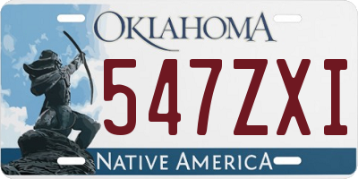 OK license plate 547ZXI