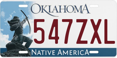 OK license plate 547ZXL