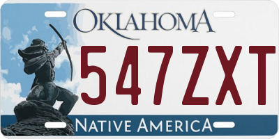 OK license plate 547ZXT