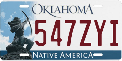 OK license plate 547ZYI