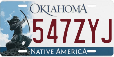 OK license plate 547ZYJ