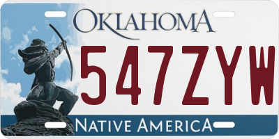 OK license plate 547ZYW