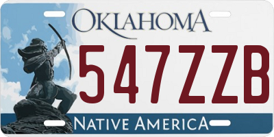 OK license plate 547ZZB