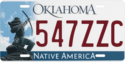 OK license plate 547ZZC