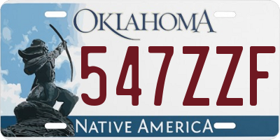 OK license plate 547ZZF