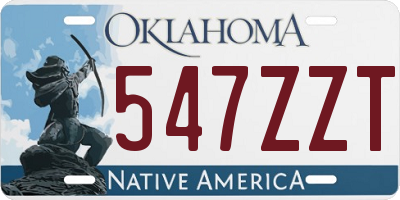 OK license plate 547ZZT