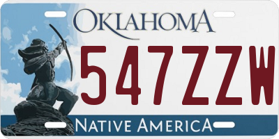 OK license plate 547ZZW