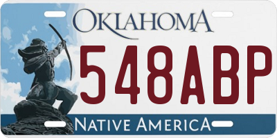 OK license plate 548ABP