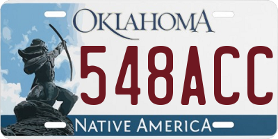 OK license plate 548ACC
