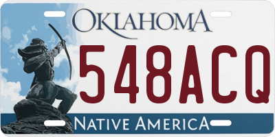 OK license plate 548ACQ