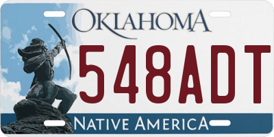 OK license plate 548ADT