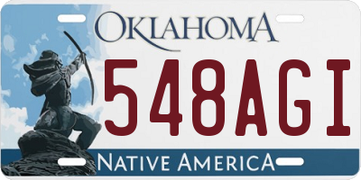 OK license plate 548AGI