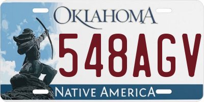 OK license plate 548AGV