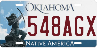 OK license plate 548AGX