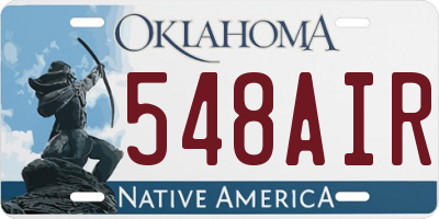 OK license plate 548AIR