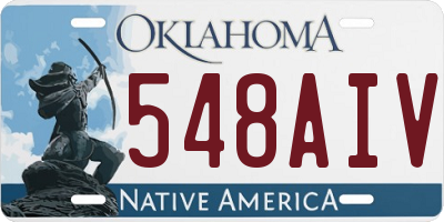 OK license plate 548AIV