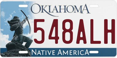 OK license plate 548ALH